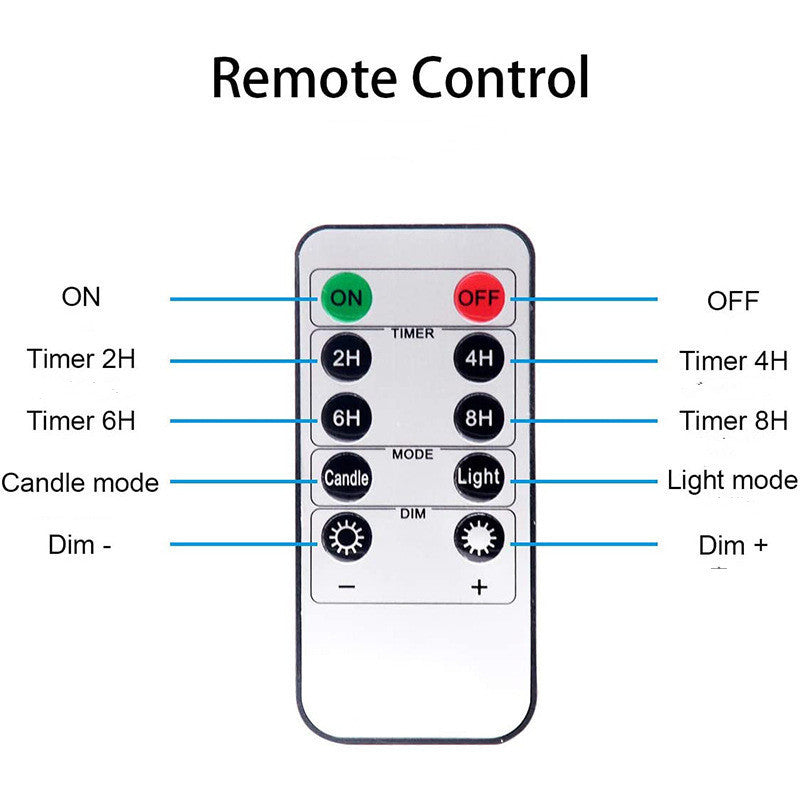 Vela electrónica LED con mando a distancia